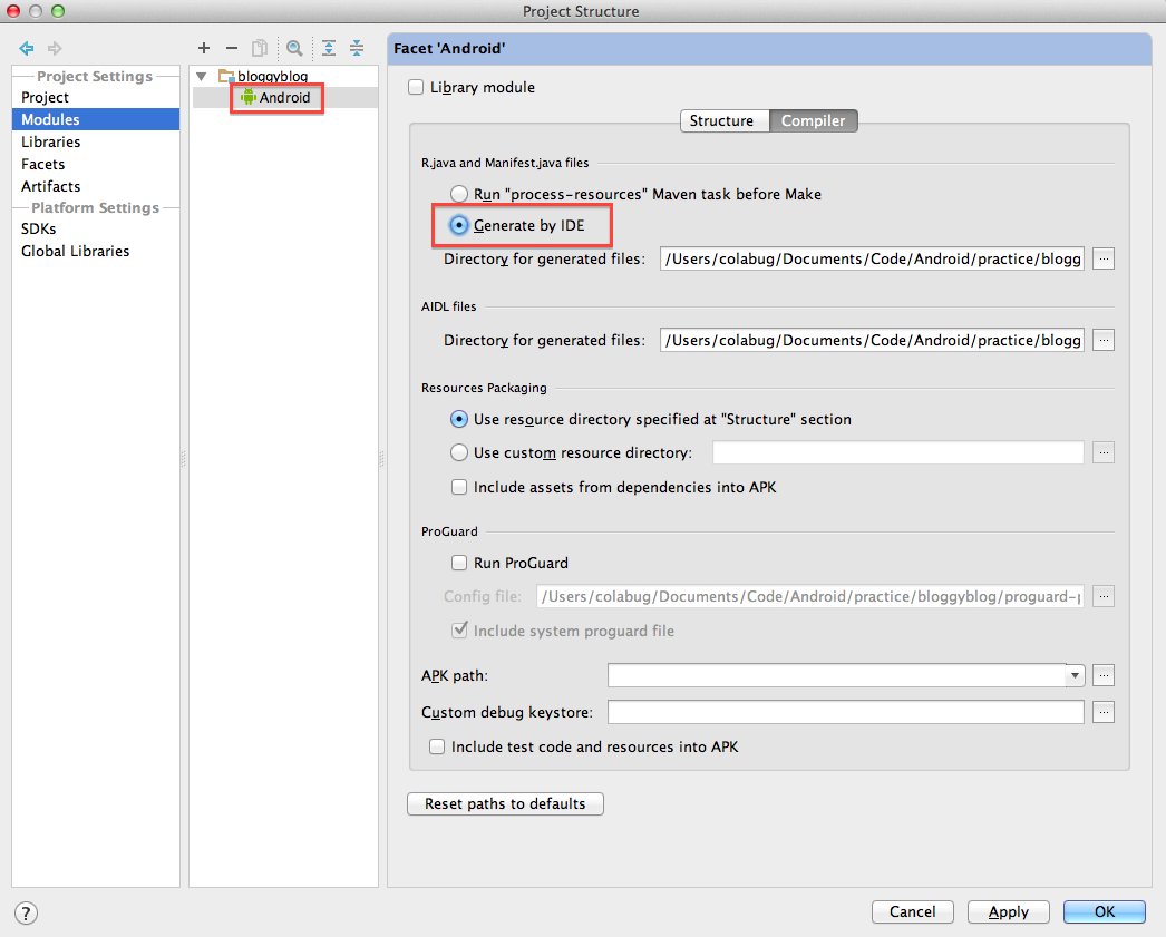 Facet Settings Facet Settings